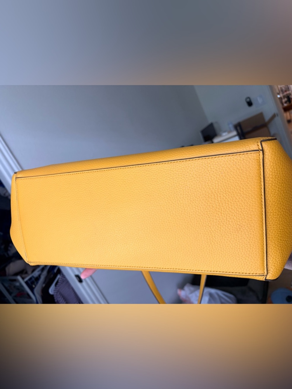 Tory Burch Large Blake Tote - Yellow/Navy - Picture 3 of 8